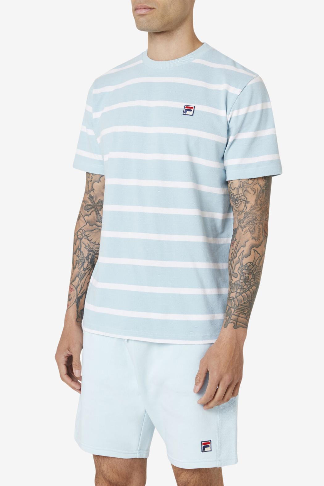 FILA Deny Crew 210 CLEAR BLUE / WHITE | Men Tops