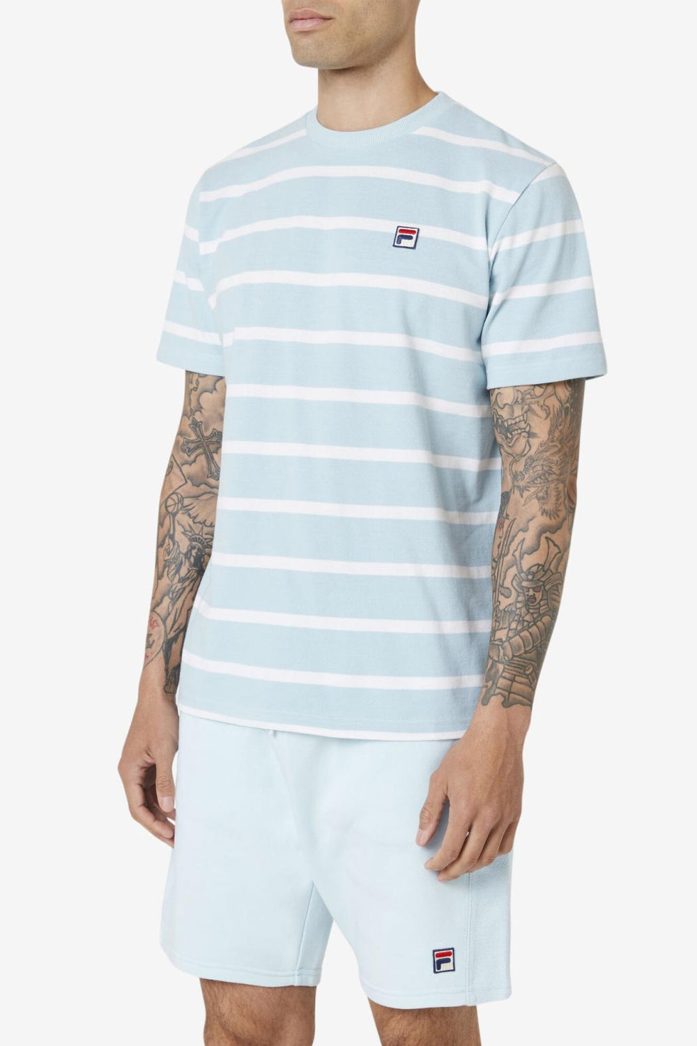 FILA Deny Crew 210 CLEAR BLUE / WHITE | Men Tops