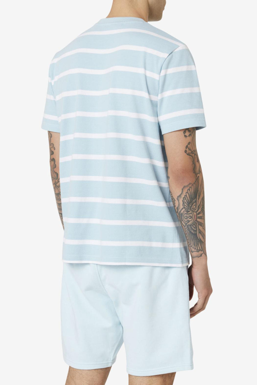 FILA Deny Crew 210 CLEAR BLUE / WHITE | Men Tops