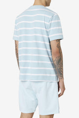 FILA Deny Crew 210 CLEAR BLUE / WHITE | Men Tops