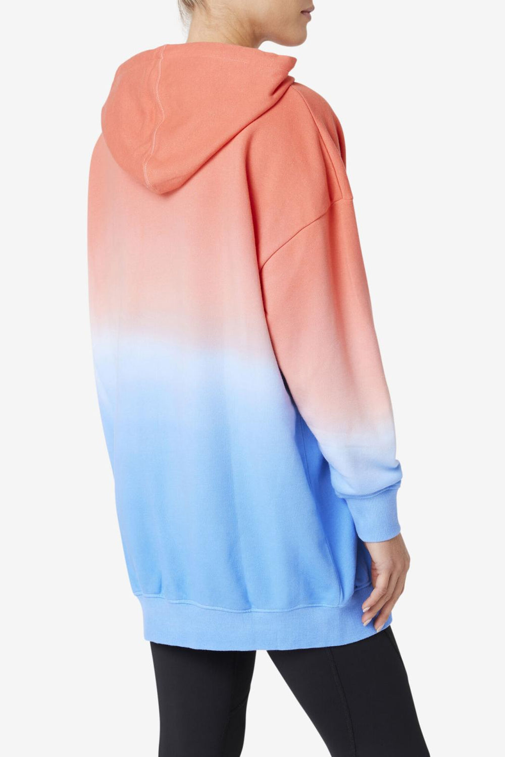 FILA Destiny Oversized Hoodie 880 CADMIUM ORANGE / CHARISMA / CAYENNE | Women Sweatshirts &amp; Hoodies