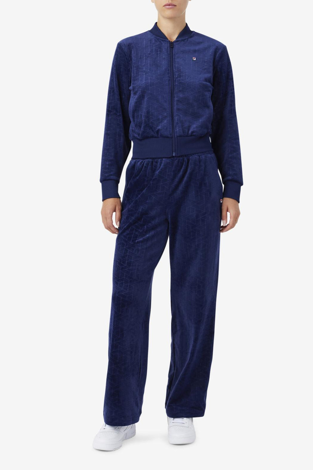 FILA Devika Velour Track Pant 410 FILA NAVY | Women Sweatsuits &amp; Tracksuits
