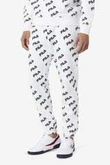 FILA Diagonal Logo Jogger 100 WHITE / BLACK | Men Pants &amp; Shorts