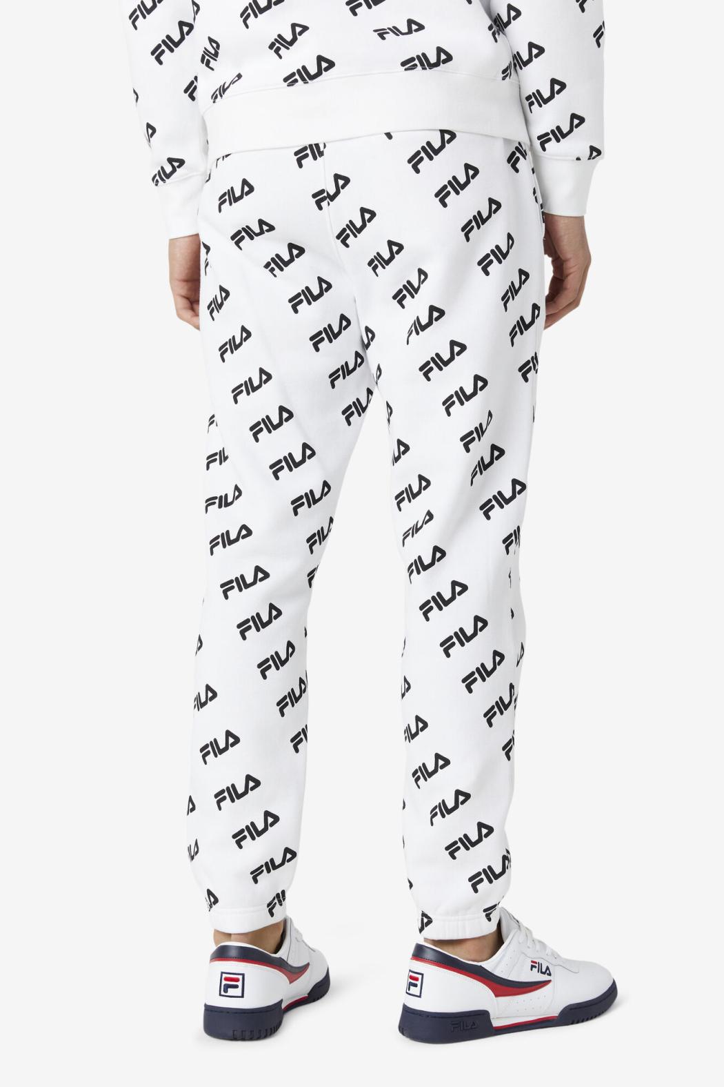 FILA Diagonal Logo Jogger 100 WHITE / BLACK | Men Pants &amp; Shorts