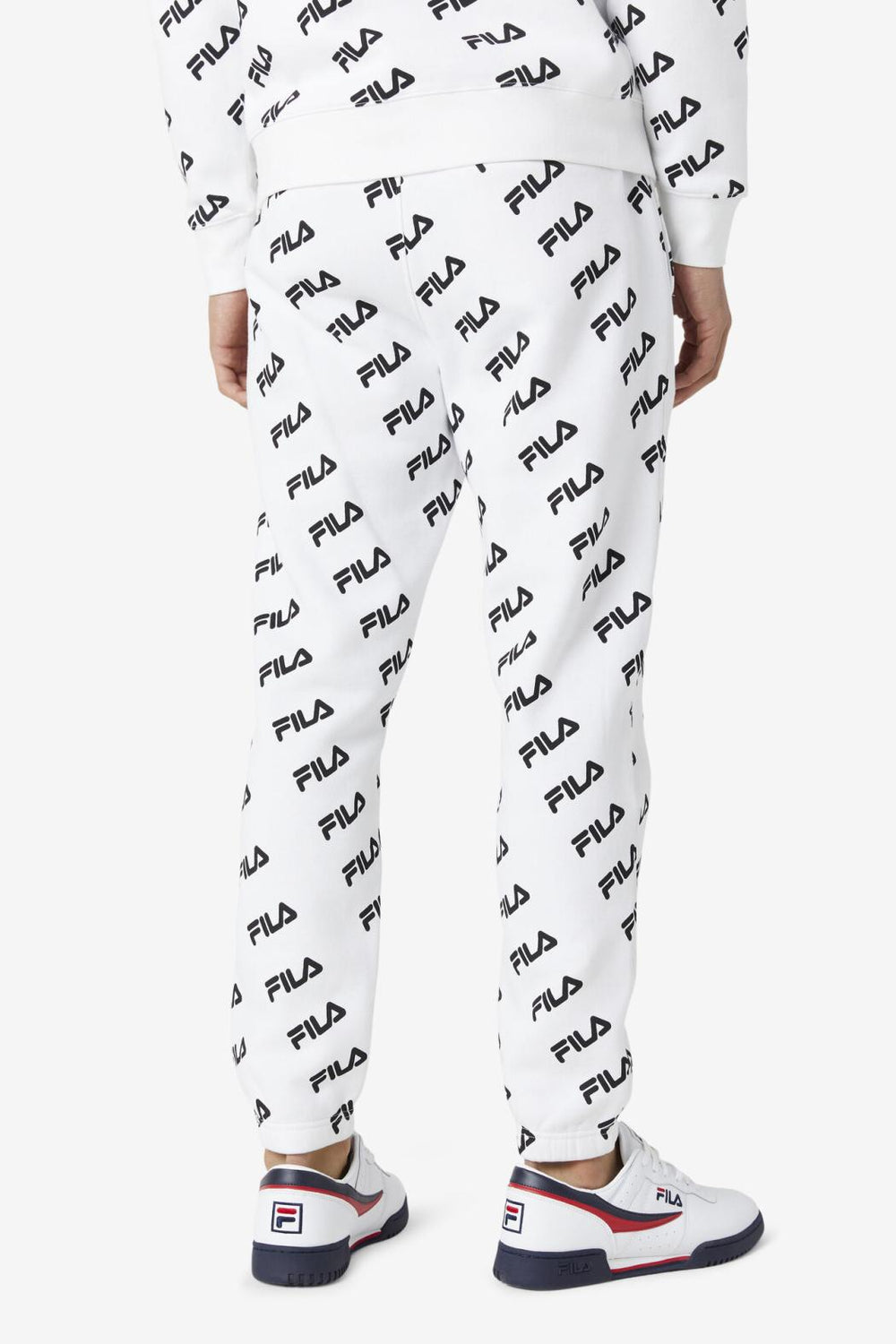 FILA Diagonal Logo Jogger 100 WHITE / BLACK | Men Pants &amp; Shorts