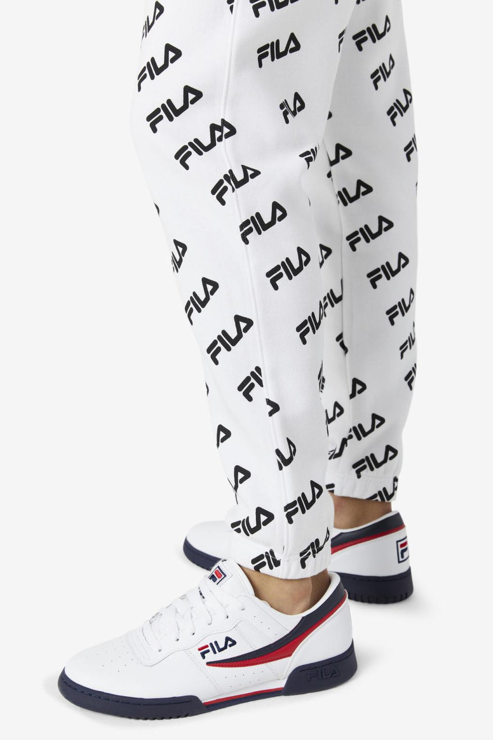 FILA Diagonal Logo Jogger 100 WHITE / BLACK | Men Pants &amp; Shorts