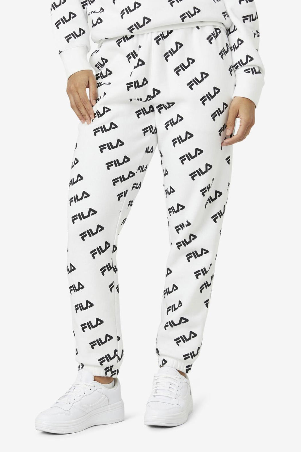 FILA Diagonal Logo Jogger 100 WHITE / BLACK | Men Pants &amp; Shorts