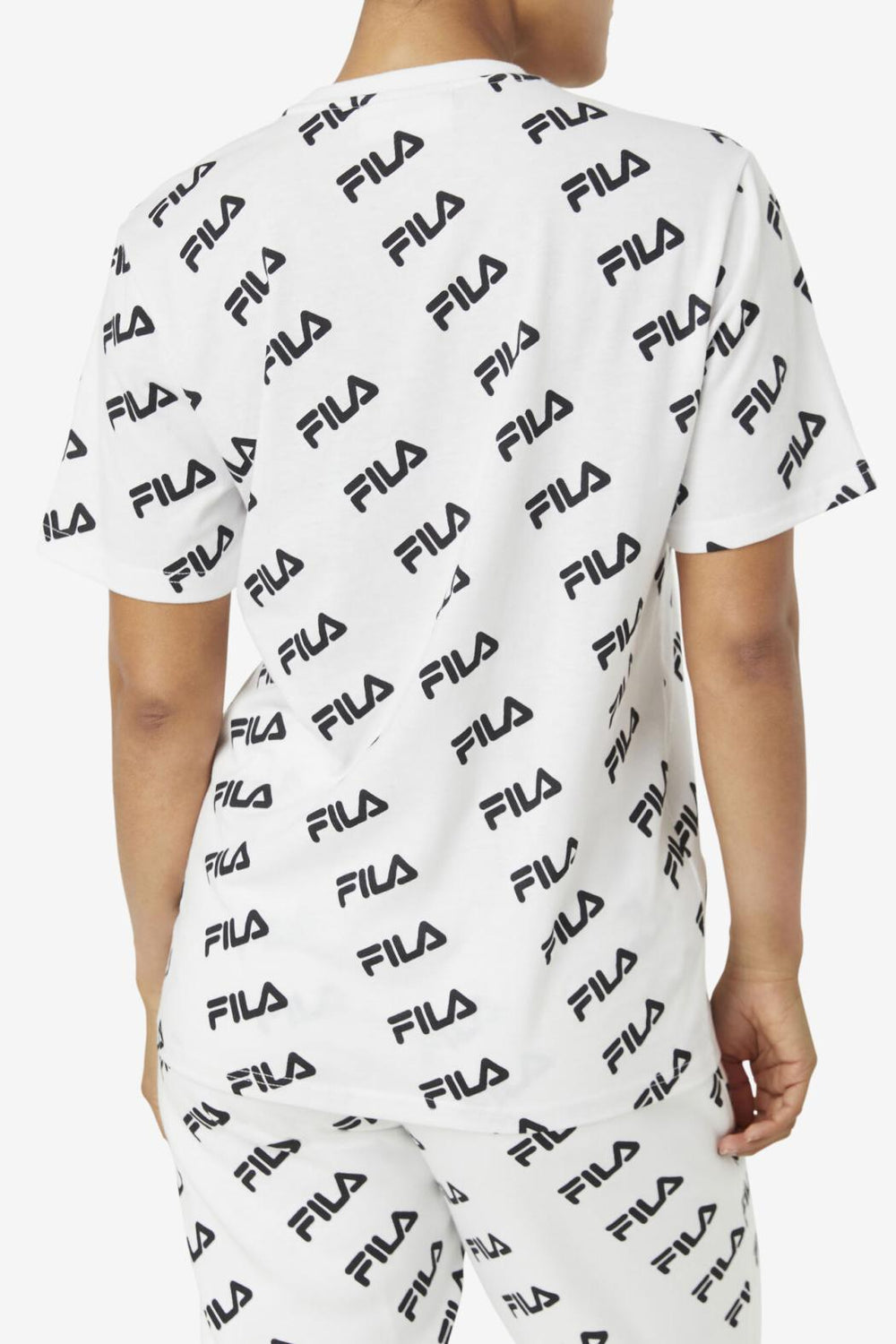 FILA Diagonal Logo Tee 100 WHITE / BLACK | Men Tops