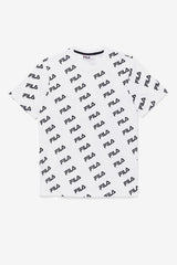 FILA Diagonal Logo Tee 100 WHITE / BLACK | Men Tops