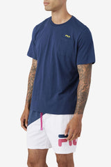 FILA Dilki Crew 934 FRENCH NAVY / BLAZING YELLOW | Men Tops