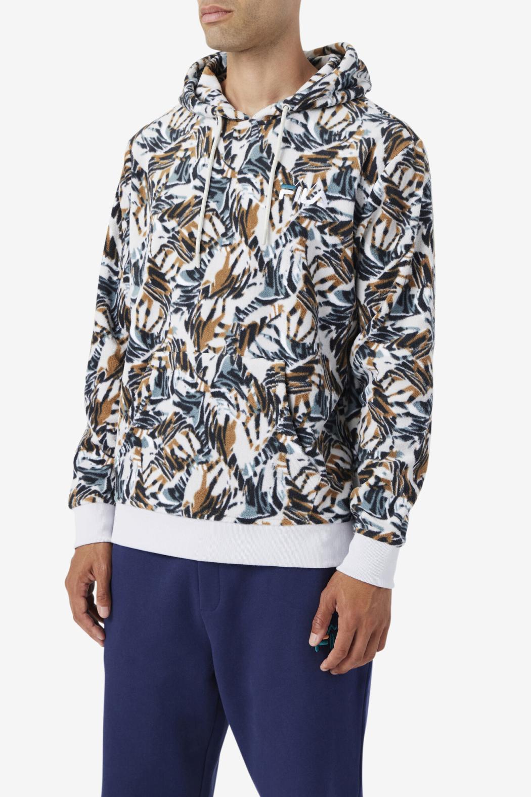FILA Dinn Hoodie 047 HARBOR MIST PRINT | Men Sweatshirts &amp; Hoodies