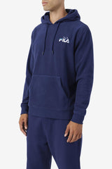FILA Dinn Hoodie 410 FILA NAVY / WHITE / DEEP LAKE | Men Sweatshirts &amp; Hoodies