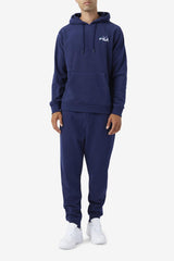 FILA Dinn Hoodie 410 FILA NAVY / WHITE / DEEP LAKE | Men Sweatshirts &amp; Hoodies