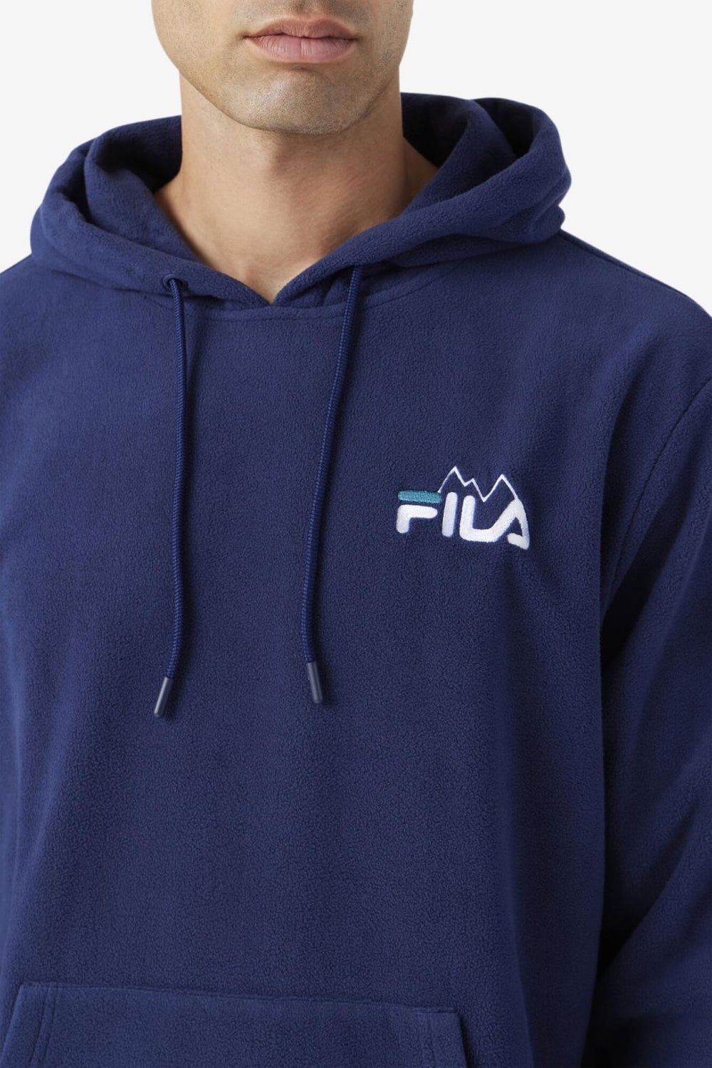 FILA Dinn Hoodie 410 FILA NAVY / WHITE / DEEP LAKE | Men Sweatshirts &amp; Hoodies