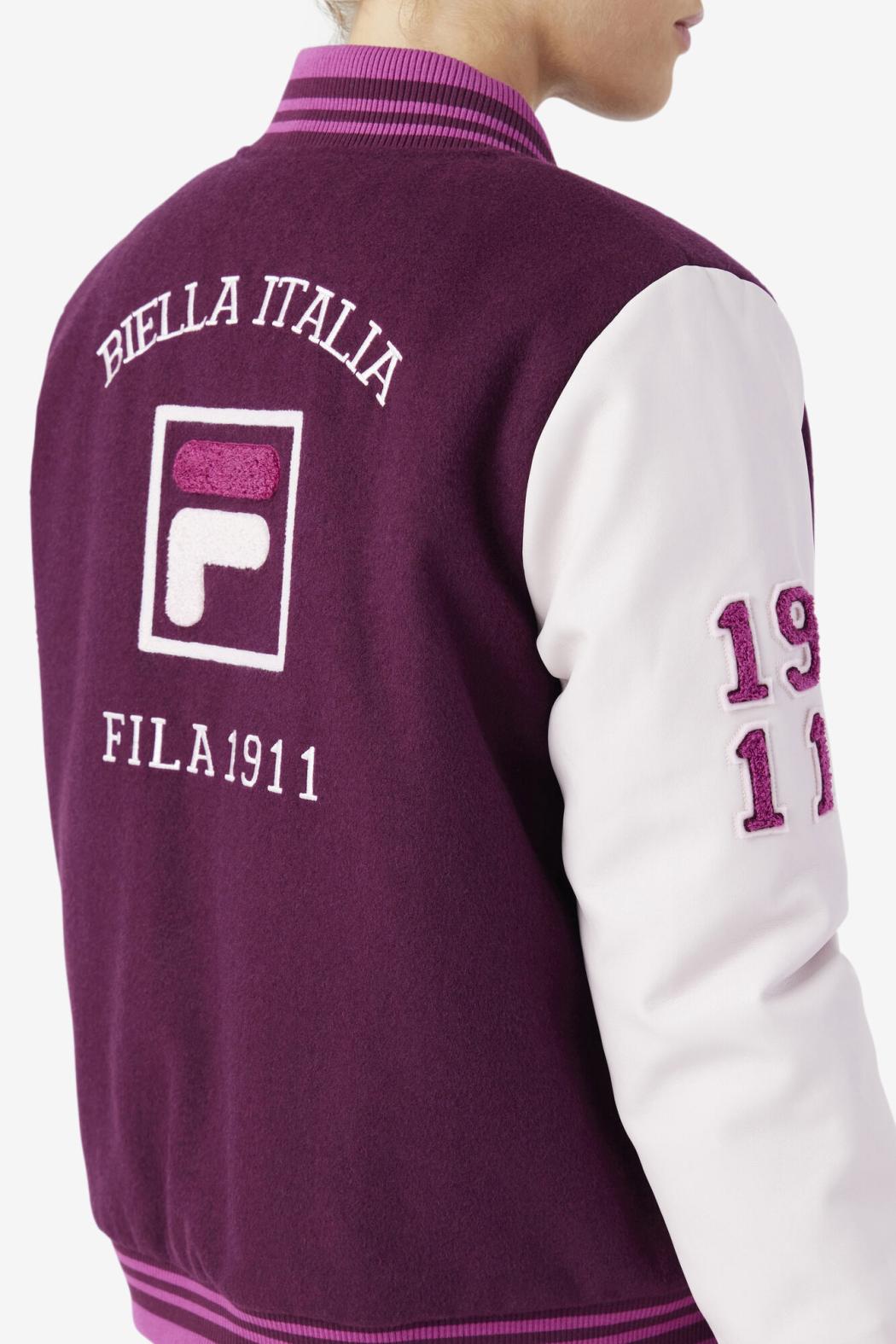 FILA Dixon Varsity Jacket 894 GRAPE WINE / POTPOURRI / BATON ROUGE | Women Jackets &amp; Outerwear