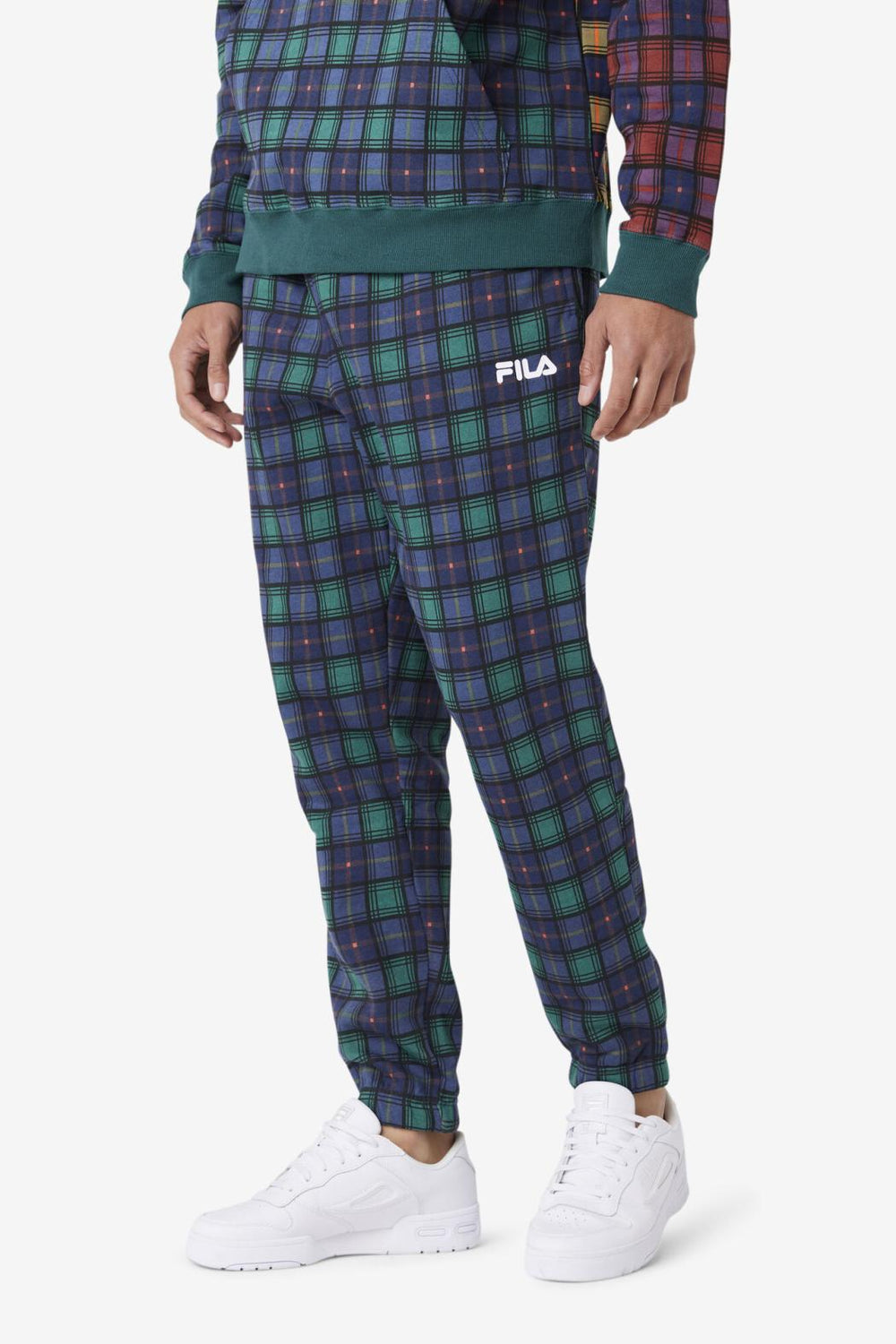 FILA Dorm Plaid Jogger 990 JUNE BUG / RHUBARB / FILA NAVY | Men Pants &amp; Shorts