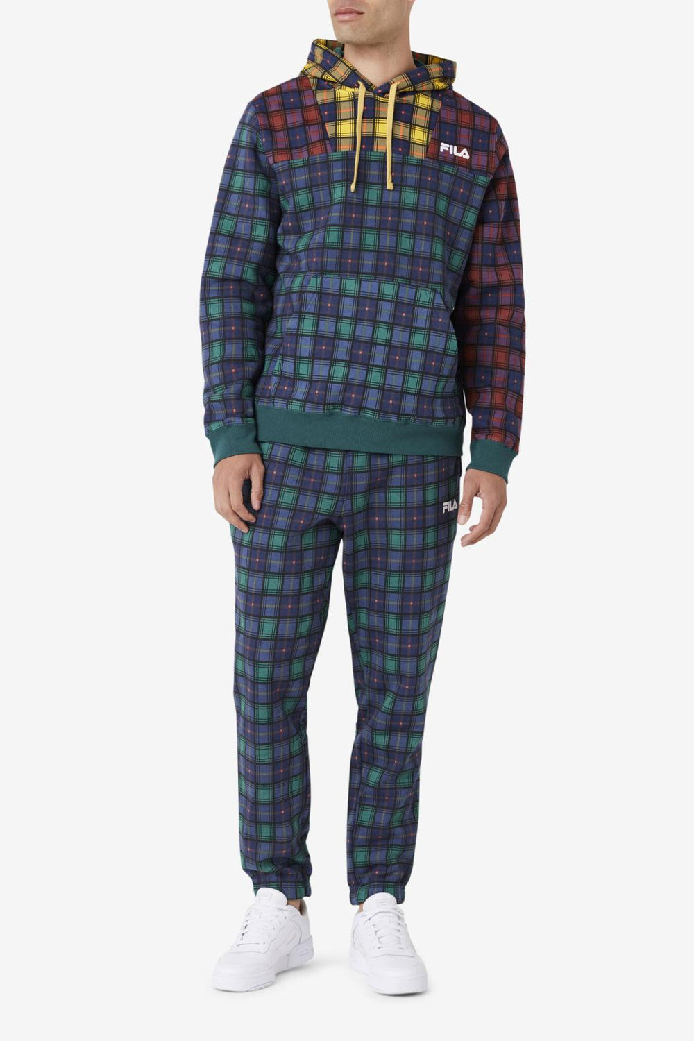 FILA Dorm Plaid Jogger 990 JUNE BUG / RHUBARB / FILA NAVY | Men Pants &amp; Shorts