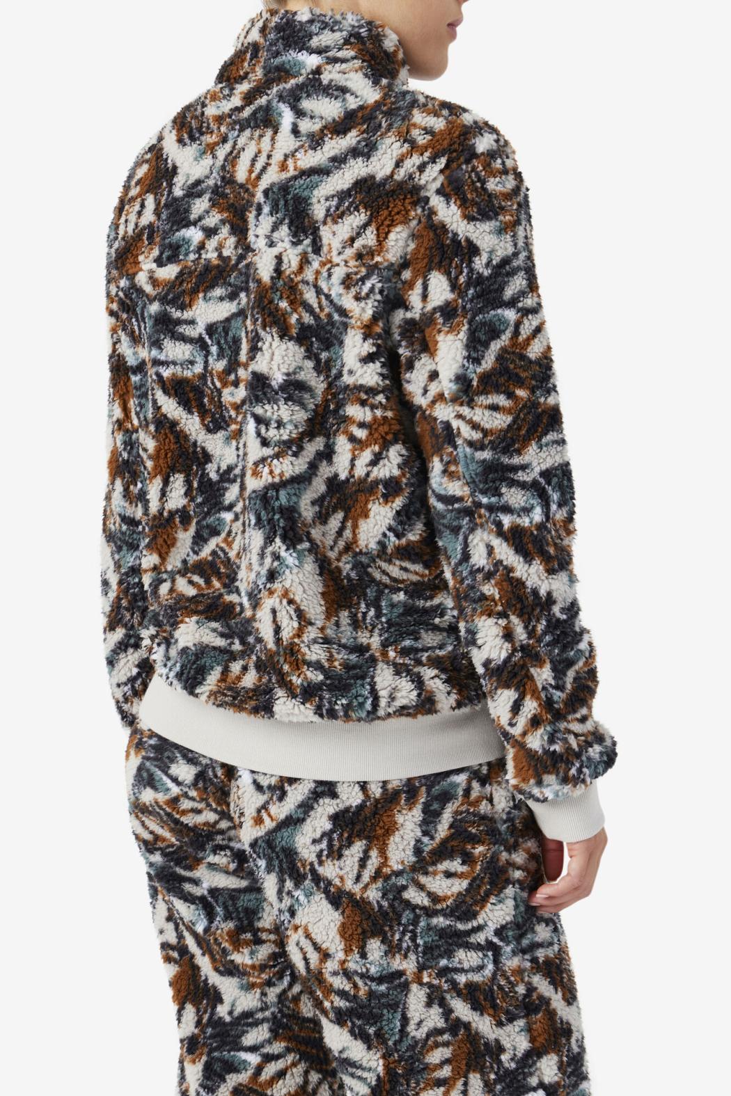 FILA Drewe Sherpa Jacket 172 EGRET / STORMY WEATHER / EGRET / DEEP LAKE PRINT | Women Jackets &amp; Outerwear