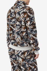 FILA Drewe Sherpa Jacket 172 EGRET / STORMY WEATHER / EGRET / DEEP LAKE PRINT | Women Jackets &amp; Outerwear