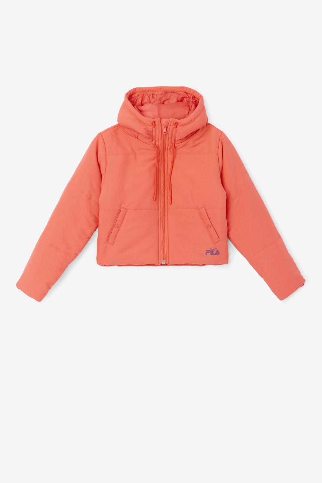 FILA Eden Puffer Jacket 954 CAYENNE / PICKLED BEET | Women Jackets &amp; Outerwear