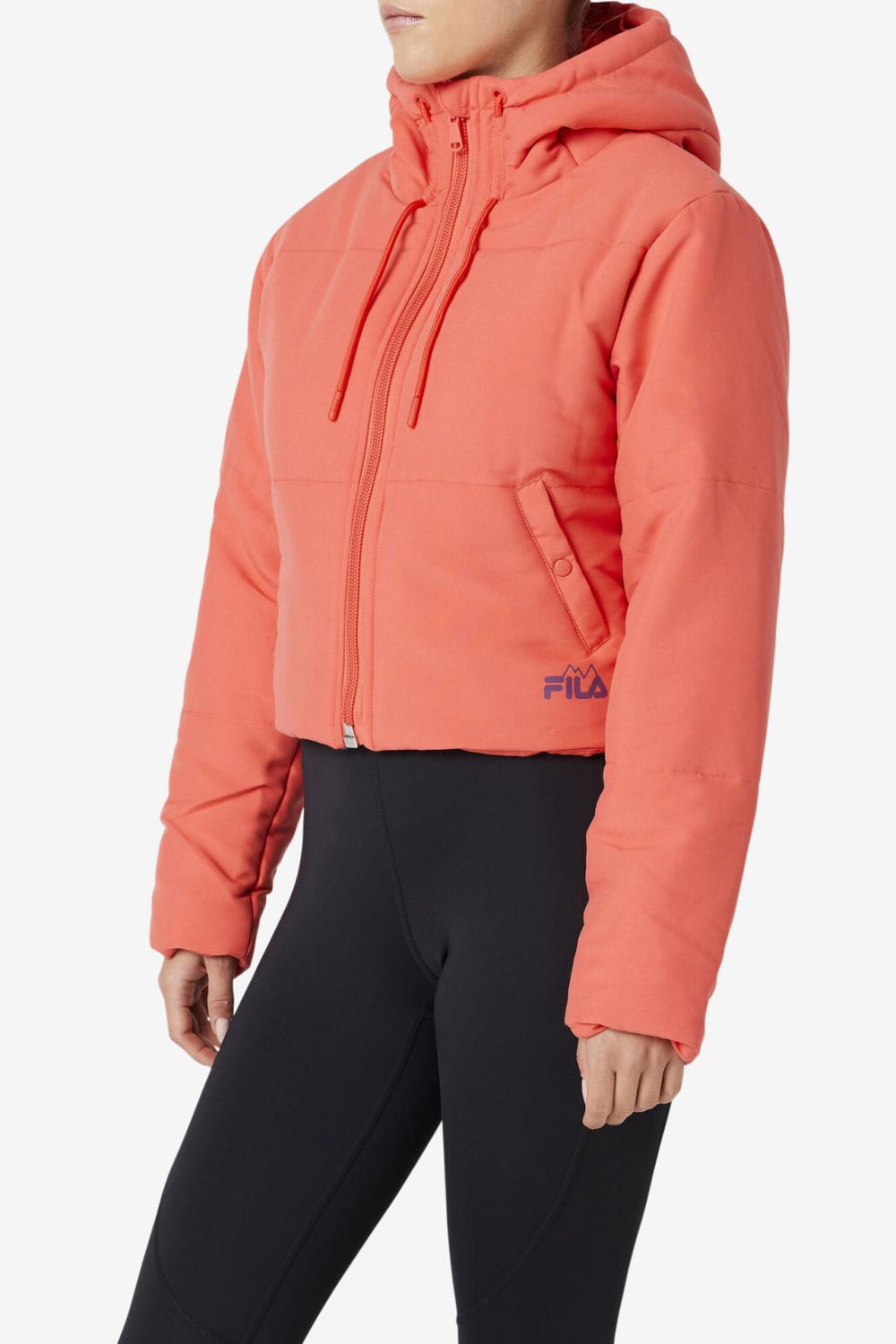 FILA Eden Puffer Jacket 954 CAYENNE / PICKLED BEET | Women Jackets &amp; Outerwear