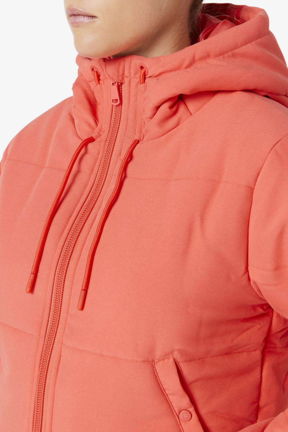 FILA Eden Puffer Jacket 954 CAYENNE / PICKLED BEET | Women Jackets &amp; Outerwear