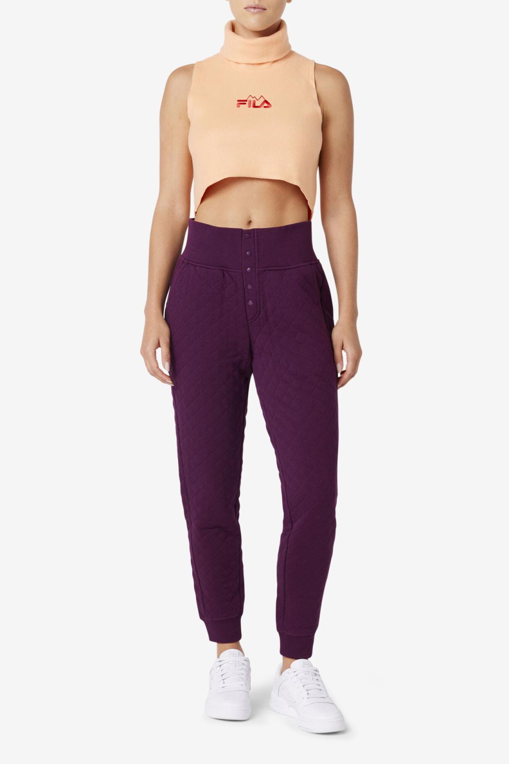 FILA Eliana Cropped Neck Warmer 880 CADMIUM ORANGE / CAYENNE | Women Tops &amp; T-Shirts