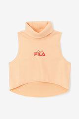FILA Eliana Cropped Neck Warmer 880 CADMIUM ORANGE / CAYENNE | Women Tops &amp; T-Shirts