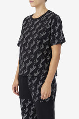 FILA Elizabeth Tee 001 BLACK / GARDENIA | Women Tops &amp; T-Shirts