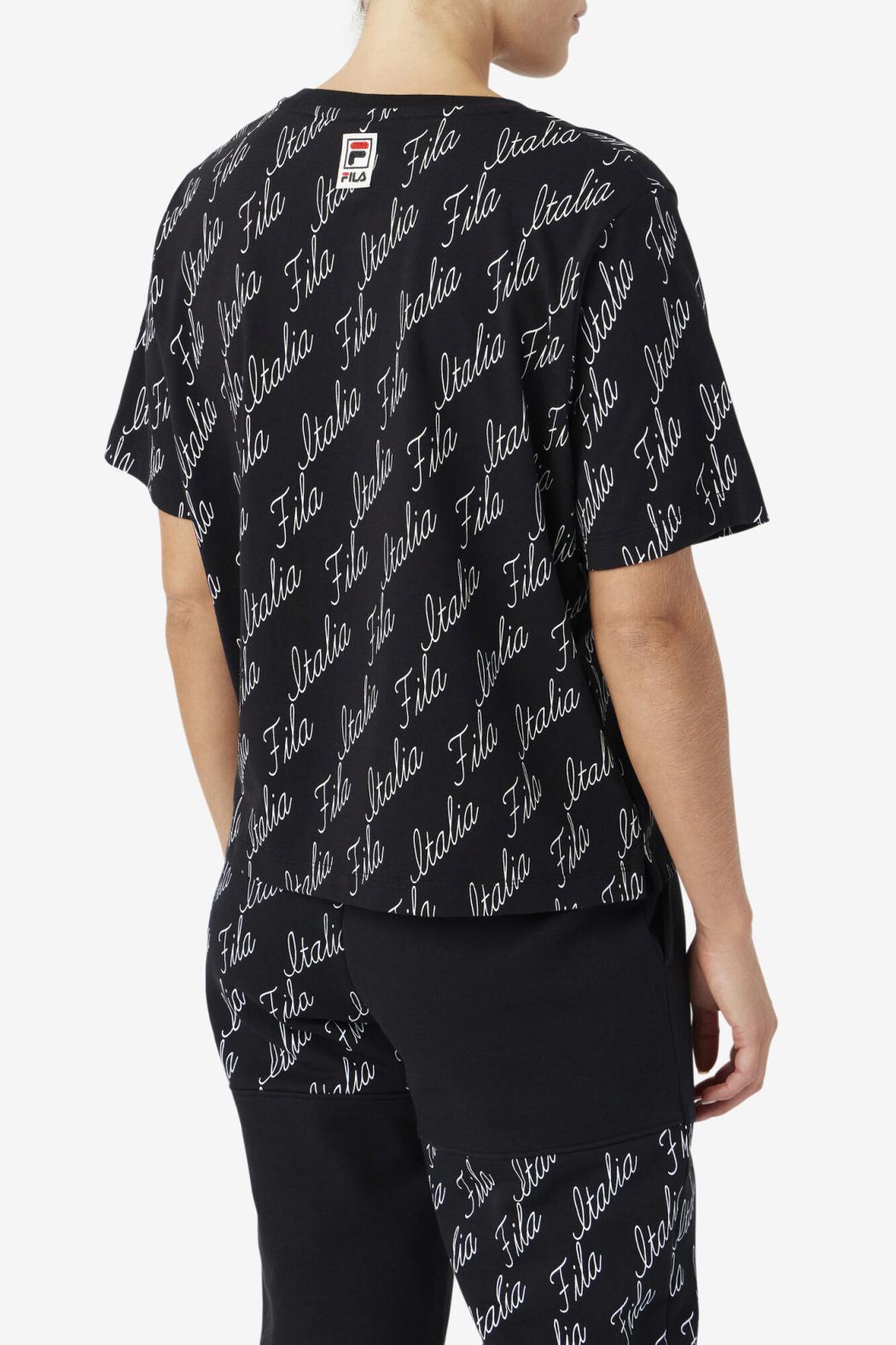 FILA Elizabeth Tee 001 BLACK / GARDENIA | Women Tops &amp; T-Shirts