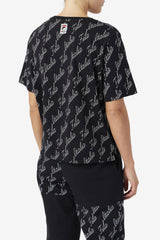 FILA Elizabeth Tee 001 BLACK / GARDENIA | Women Tops &amp; T-Shirts