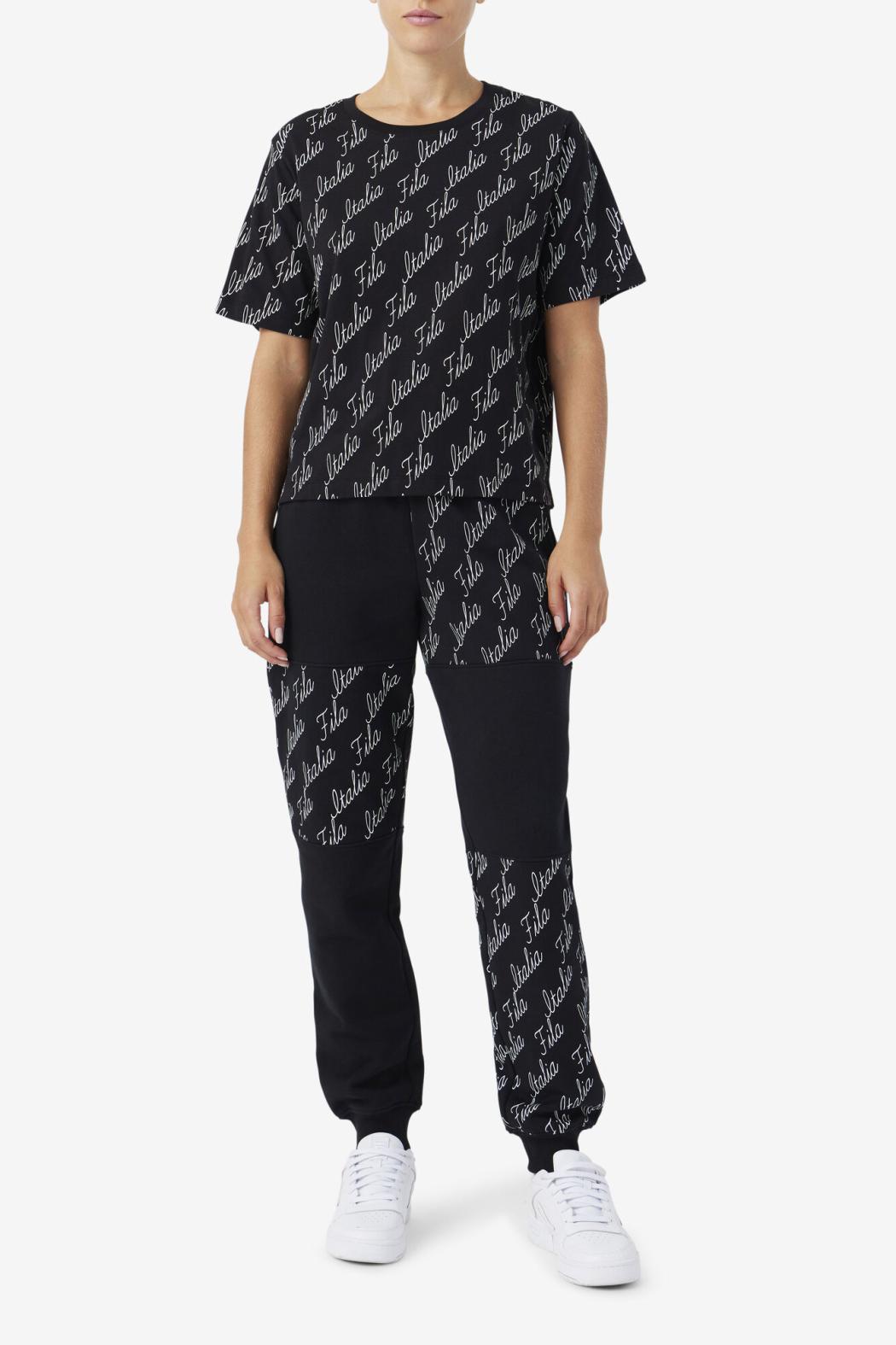 FILA Elizabeth Tee 001 BLACK / GARDENIA | Women Tops &amp; T-Shirts