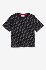 FILA Elizabeth Tee 001 BLACK / GARDENIA | Women Tops &amp; T-Shirts