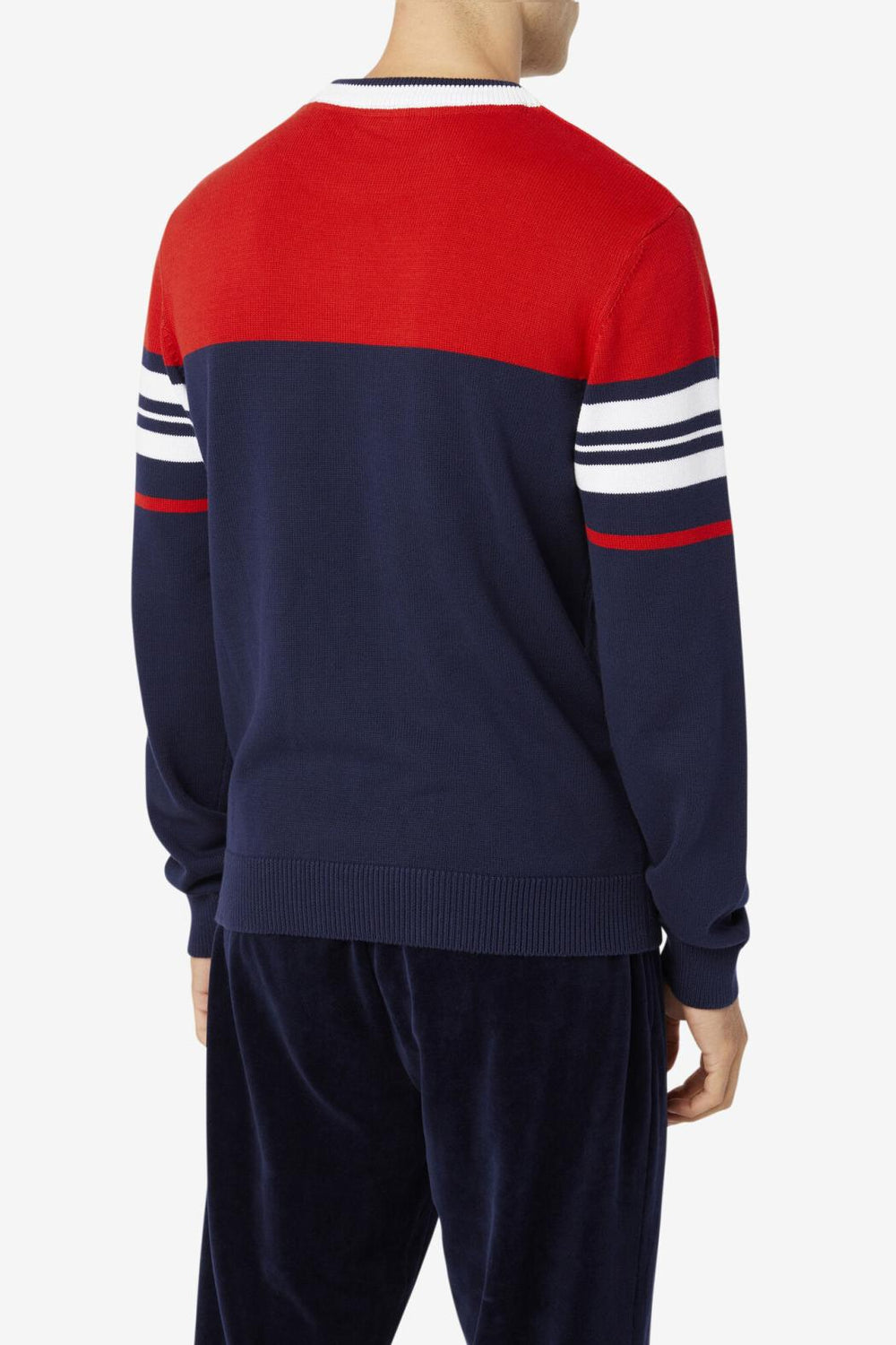 FILA Everly Sweater 410 PEACOAT / RED / WHITE | Men Sweatshirts &amp; Hoodies