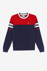 FILA Everly Sweater 410 PEACOAT / RED / WHITE | Men Sweatshirts &amp; Hoodies