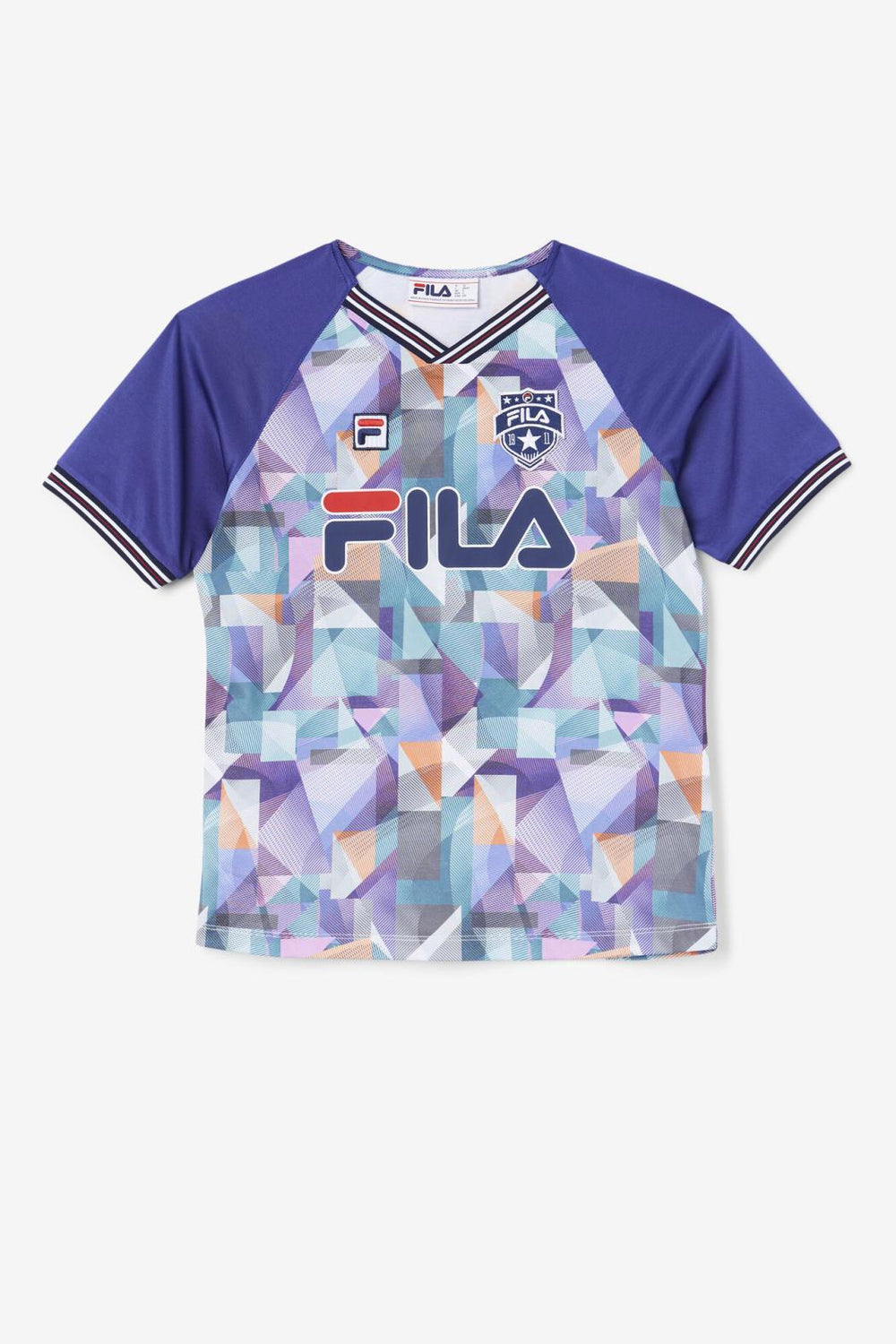FILA Fallone Jersey 437 GEOPRINT / ORIENT BLUE | Women Tops &amp; T-Shirts