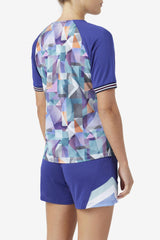 FILA Fallone Jersey 437 GEOPRINT / ORIENT BLUE | Women Tops &amp; T-Shirts