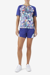 FILA Fallone Jersey 437 GEOPRINT / ORIENT BLUE | Women Tops &amp; T-Shirts