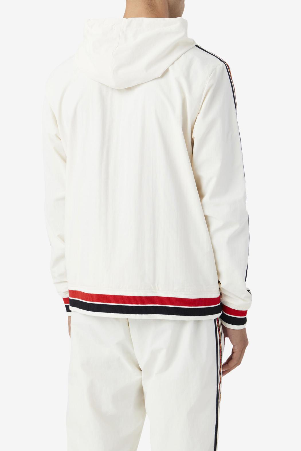 FILA Faras Wind Jacket 132 GARDENIA / BLACK / FILA RED | Men Sweaters &amp; Outerwear