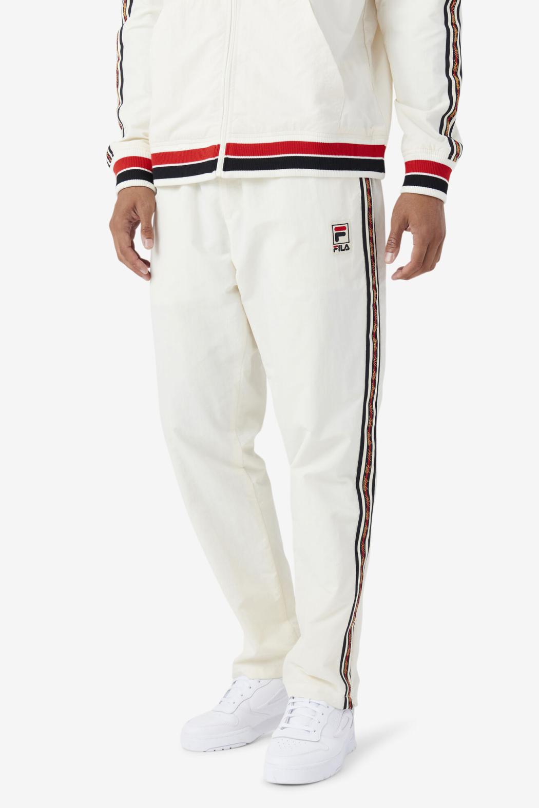 FILA Faras Windpant 132 GARDENIA / BLACK / FILA RED | Men Sweatsuits &amp; Tracksuits