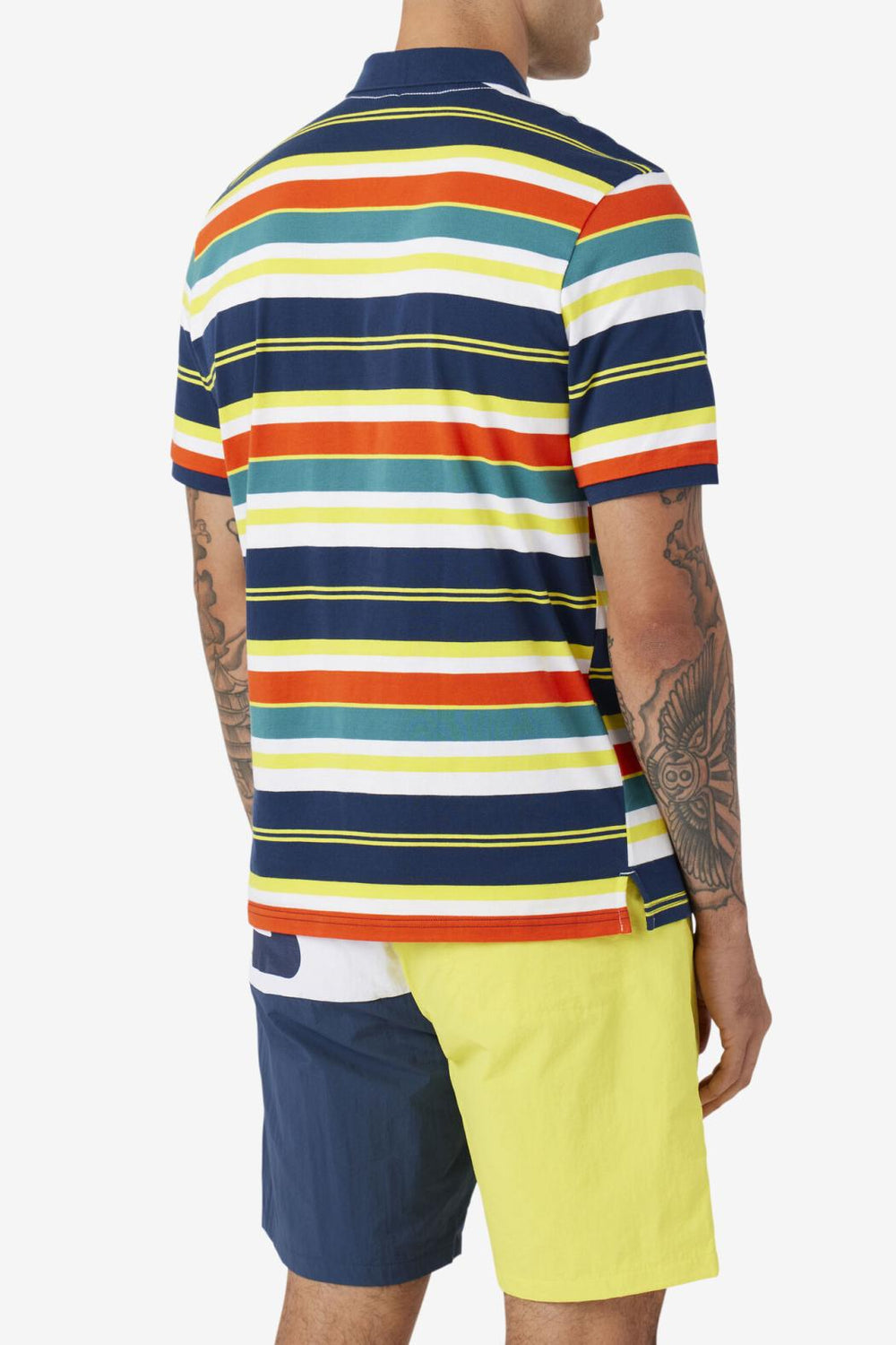 FILA Fazla Polo 848 CHERRY TOMATO / BLAZING YELLOW | Men Polo &amp; Rugby Shirts