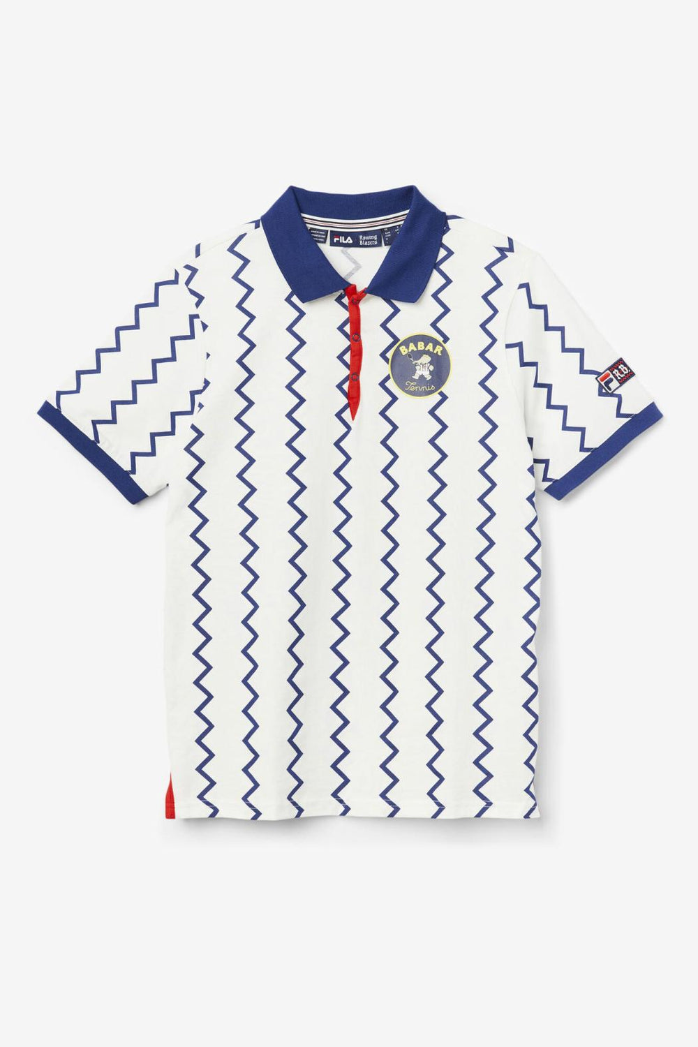 FILA FILA X RB Babar Guye Polo 103 SNOW WHITE / BEACON BLUE / FIREY RED | Men Polo &amp; Rugby Shirts