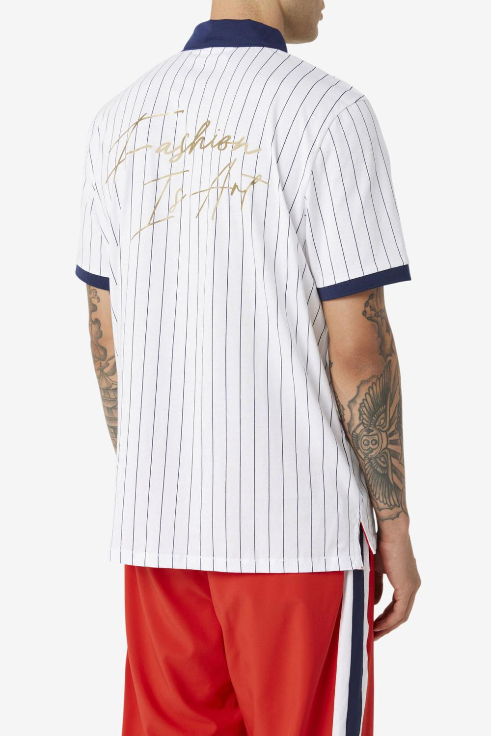 FILA FILA X The Museum BB1 Polo 100 WHITE / PEACOAT / RED | Men Polo &amp; Rugby Shirts