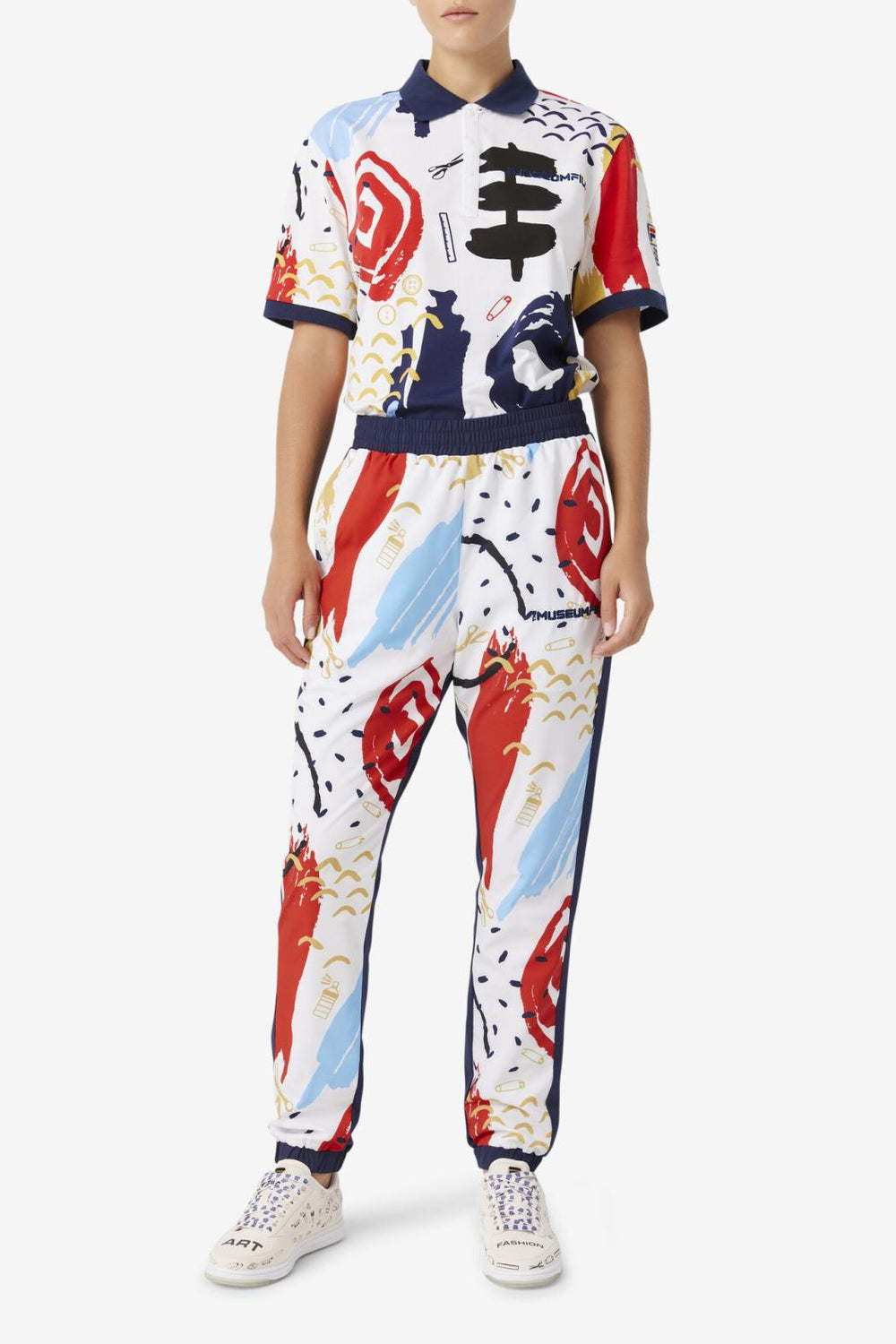 FILA FILA X The Museum Printed Polo 100 WHITE / PEACOAT / RED | Men Polo &amp; Rugby Shirts