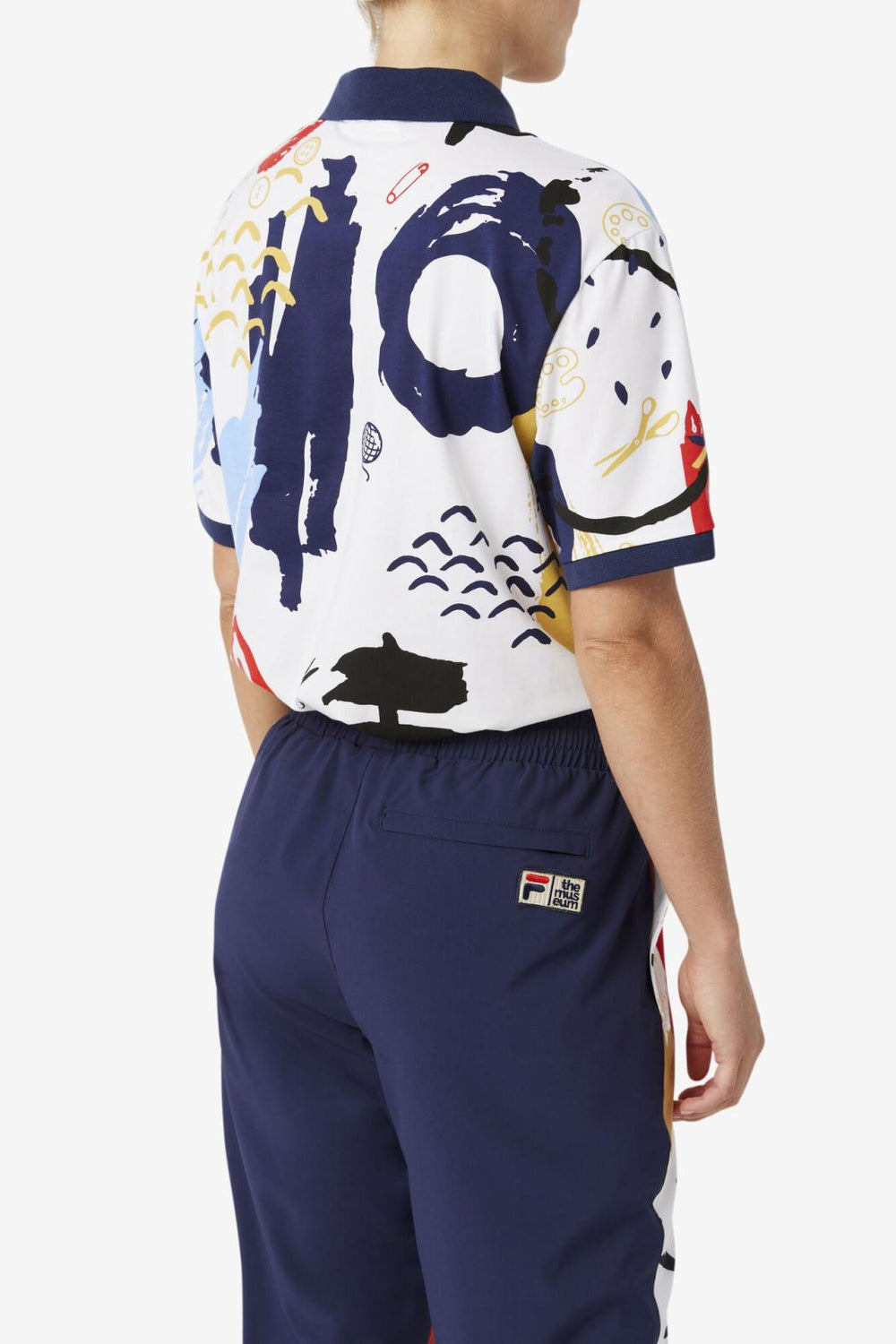 FILA FILA X The Museum Printed Polo 100 WHITE / PEACOAT / RED | Men Polo &amp; Rugby Shirts