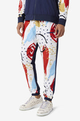 FILA FILA X The Museum Printed Track Pant 410 PEACOAT / WHITE / RED | Men Pants &amp; Shorts