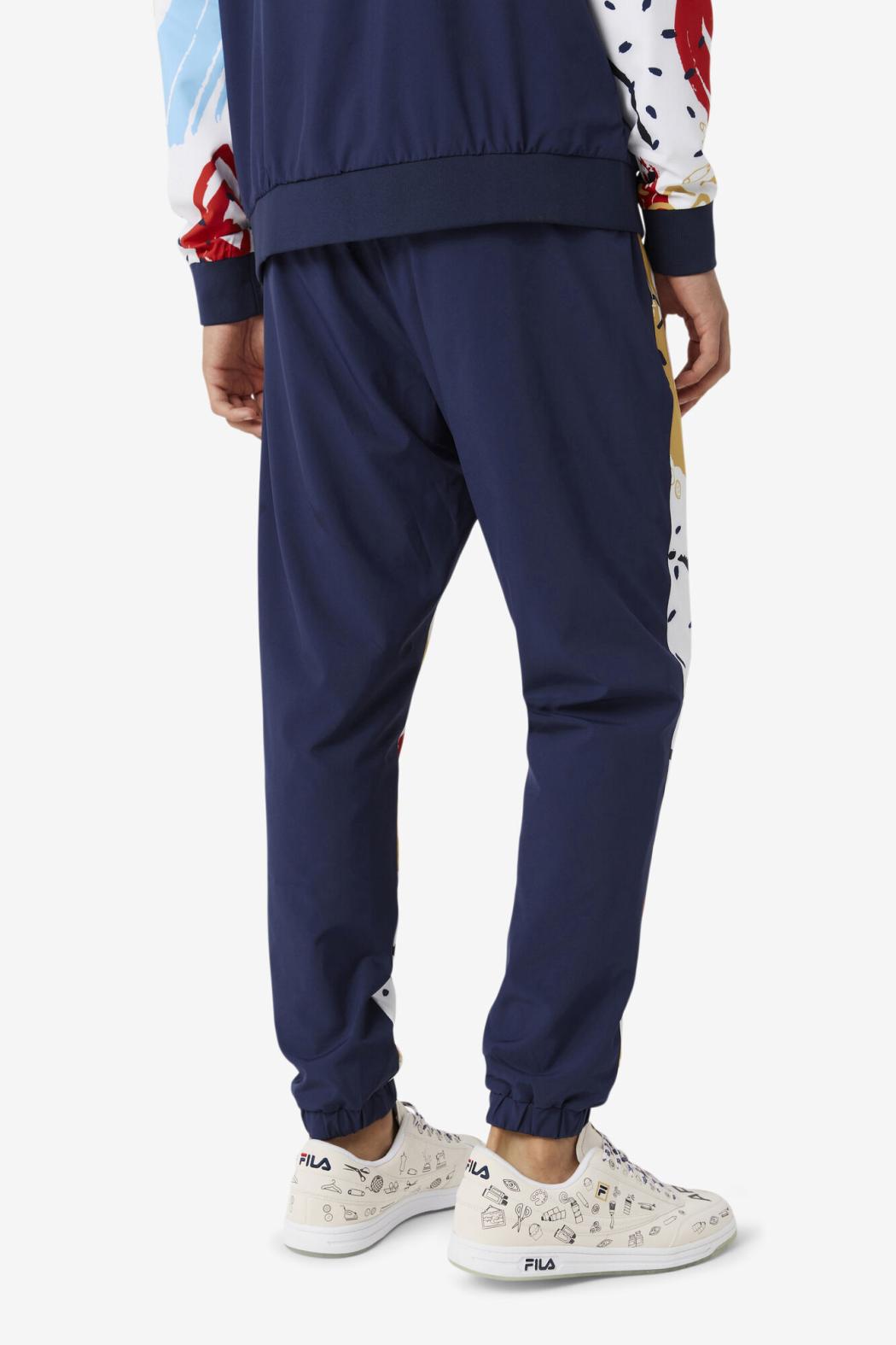 FILA FILA X The Museum Printed Track Pant 410 PEACOAT / WHITE / RED | Men Pants &amp; Shorts