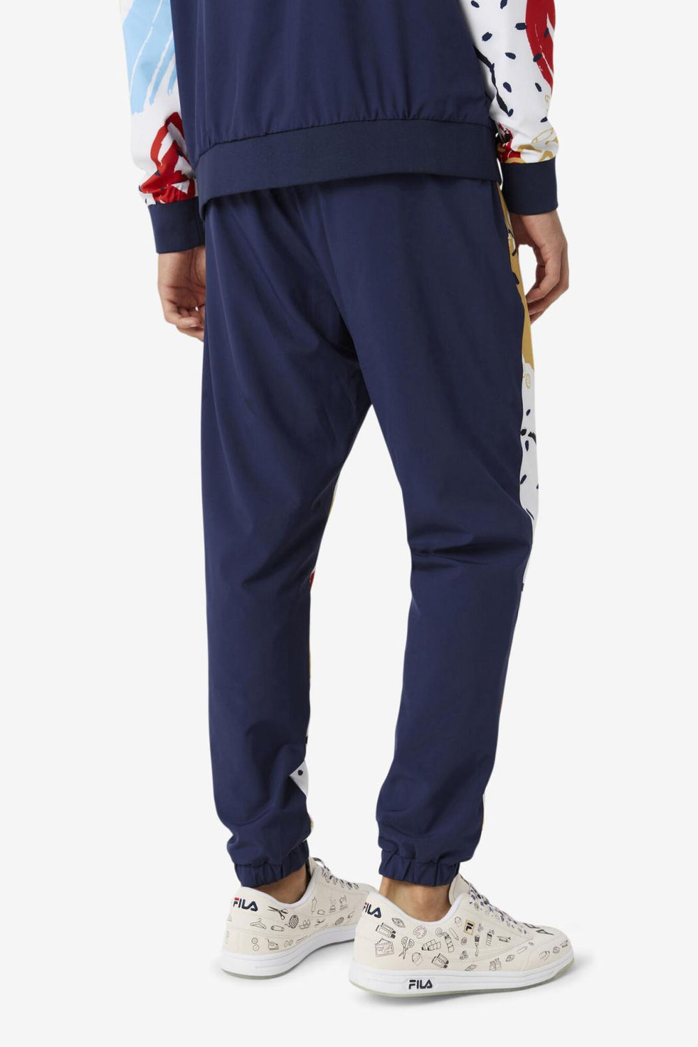 FILA FILA X The Museum Printed Track Pant 410 PEACOAT / WHITE / RED | Men Pants &amp; Shorts