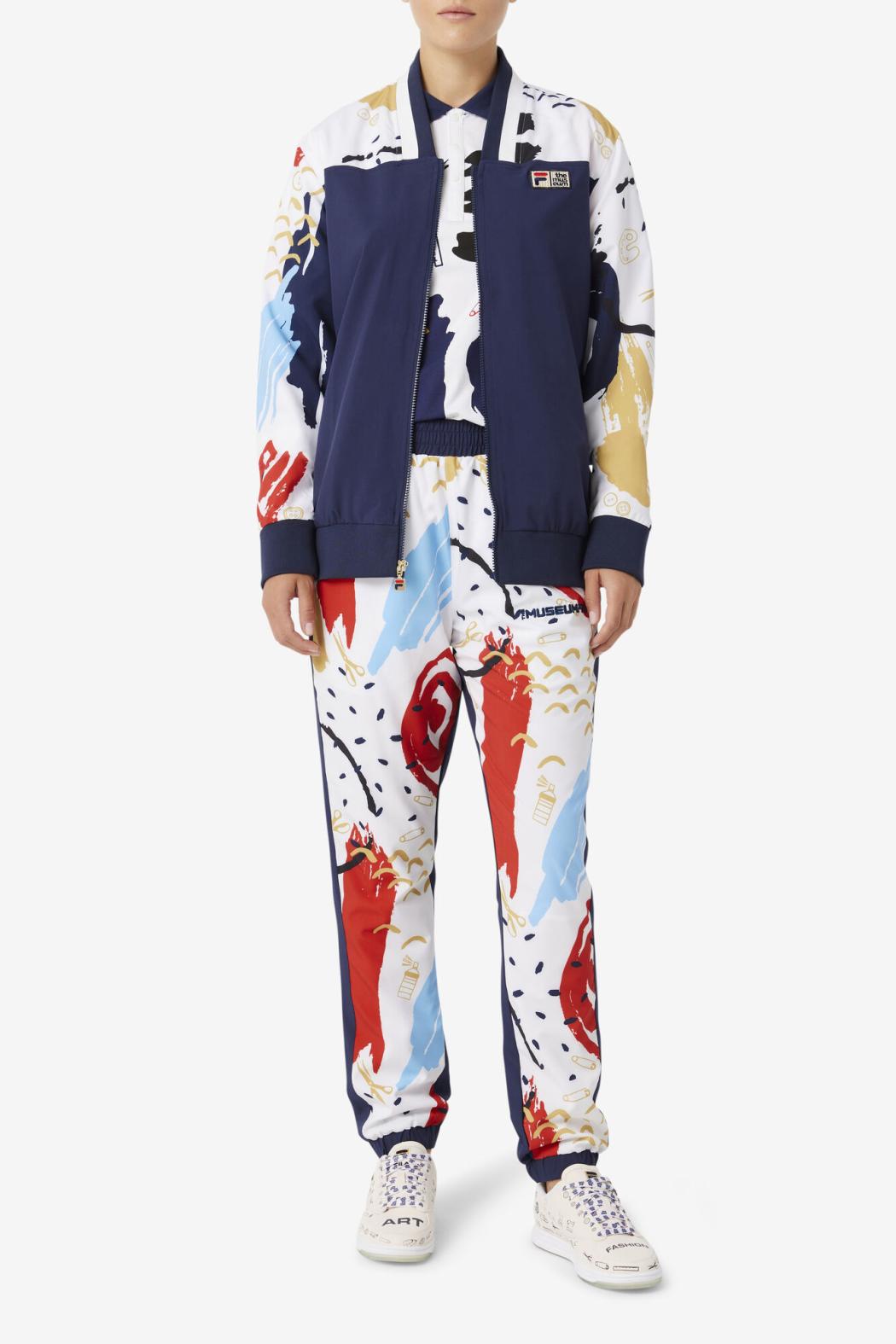 FILA FILA X The Museum Printed Track Pant 410 PEACOAT / WHITE / RED | Men Pants &amp; Shorts
