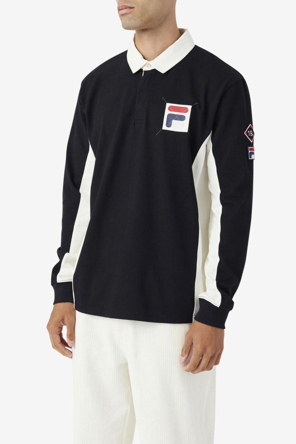 FILA Filmore Rugby 001 BLACK / EGRET | Men Polo &amp; Rugby Shirts